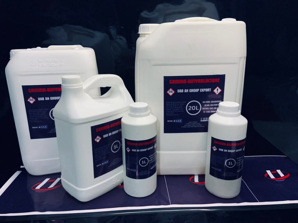SSD chemical solution laboratory products including brown liquid in bottles and activation powder for cleaning defaced banknotes in Europe